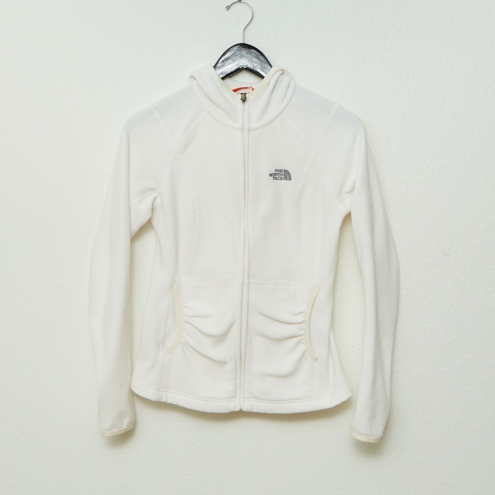 The North Face Women's Fleece zip up hoodie White XS.